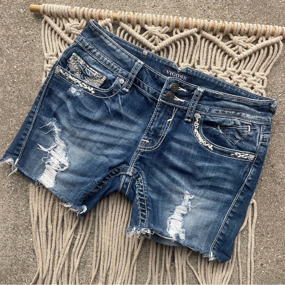 Vigoss Distressed Jean Shorts Size 28